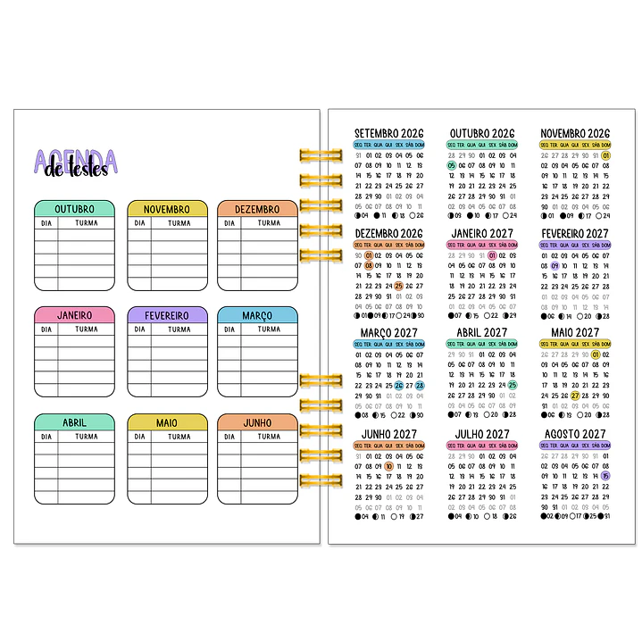 Agenda Professora 2026-2027 ✨ Pré-Venda | Inclui Kit Oferta Exclusivo 🍑 7