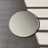 Espejo redondo marco plateado de aluminio 