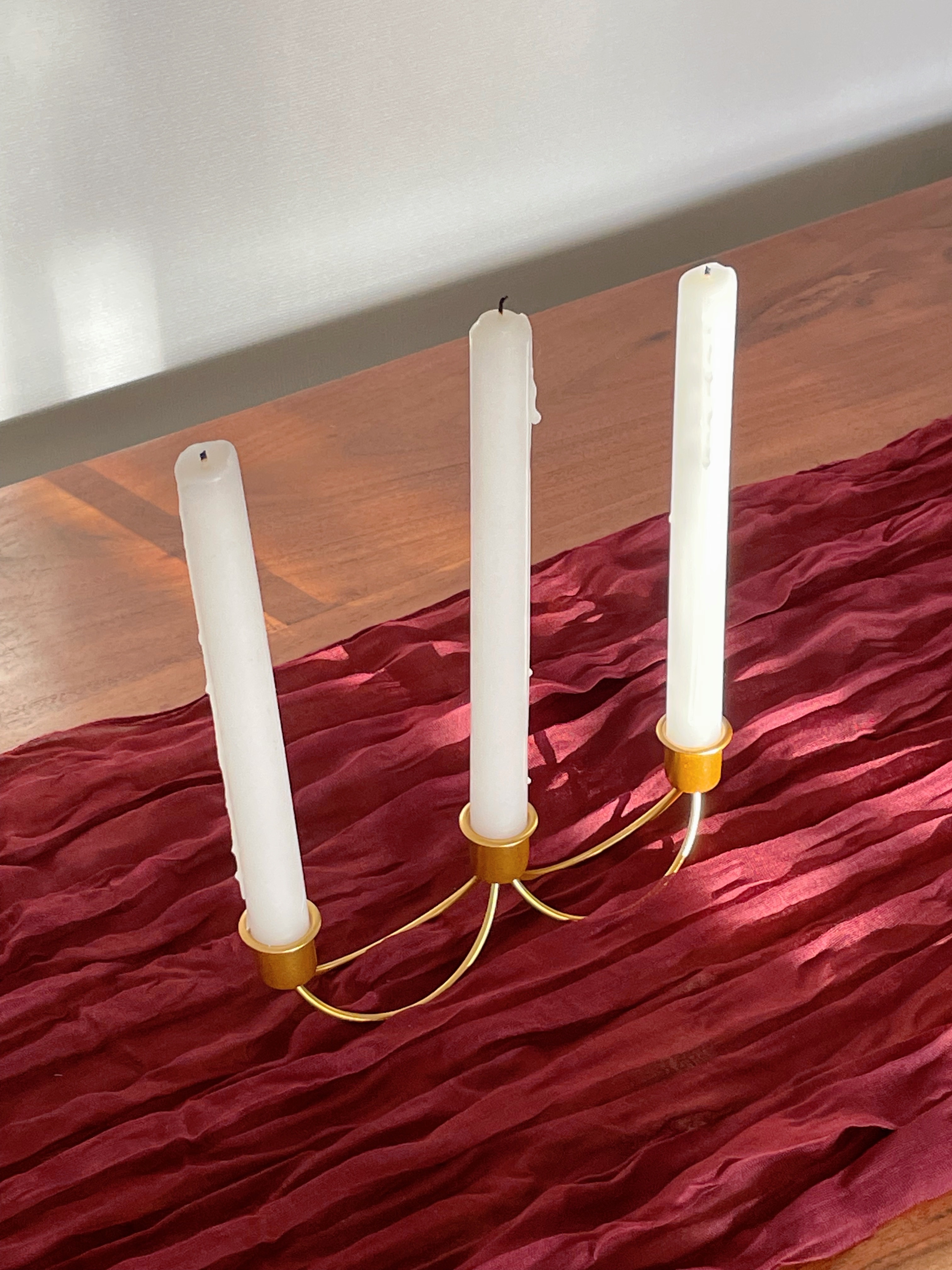 Candelabro Dorado triple