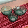 Bowl de Vidrio Irregular Verde Set de 3 unidades