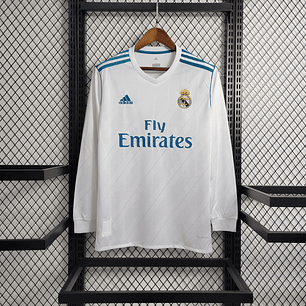 Camisola Retro Real Madrid C.F. Principal 2017/18 - Manga Comprida