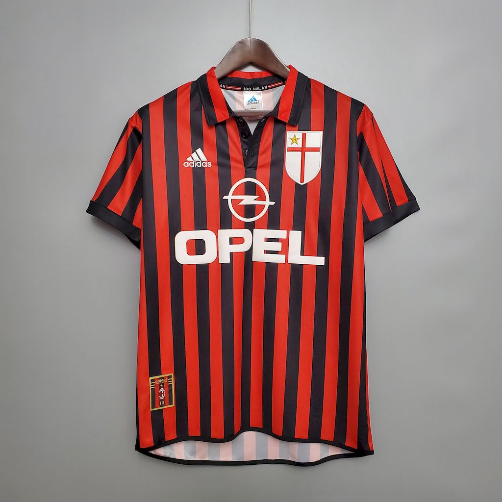 Camisola Retro A.C. Milan Principal 1999/00 1