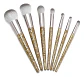 Set 7 Brochas Maquillaje Profesional Glitter Dorado - Miniatura 1