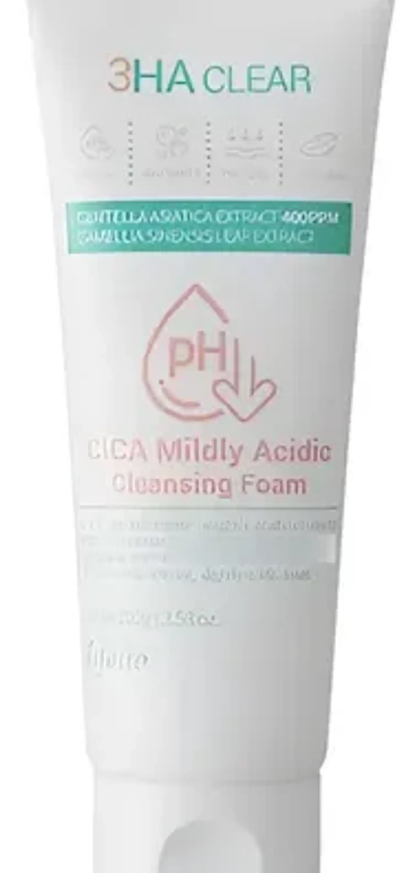 3ha Clear Cica Mildly Acidic Cleansing Foam 100g 1
