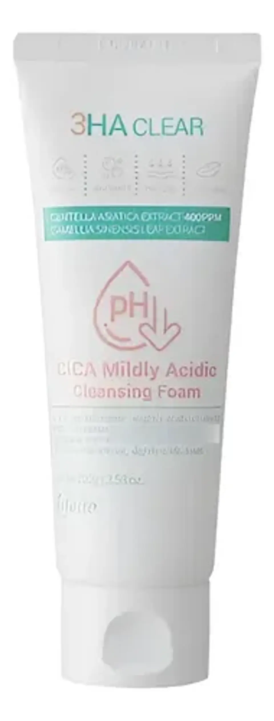 3ha Clear Cica Mildly Acidic Cleansing Foam 100g 1
