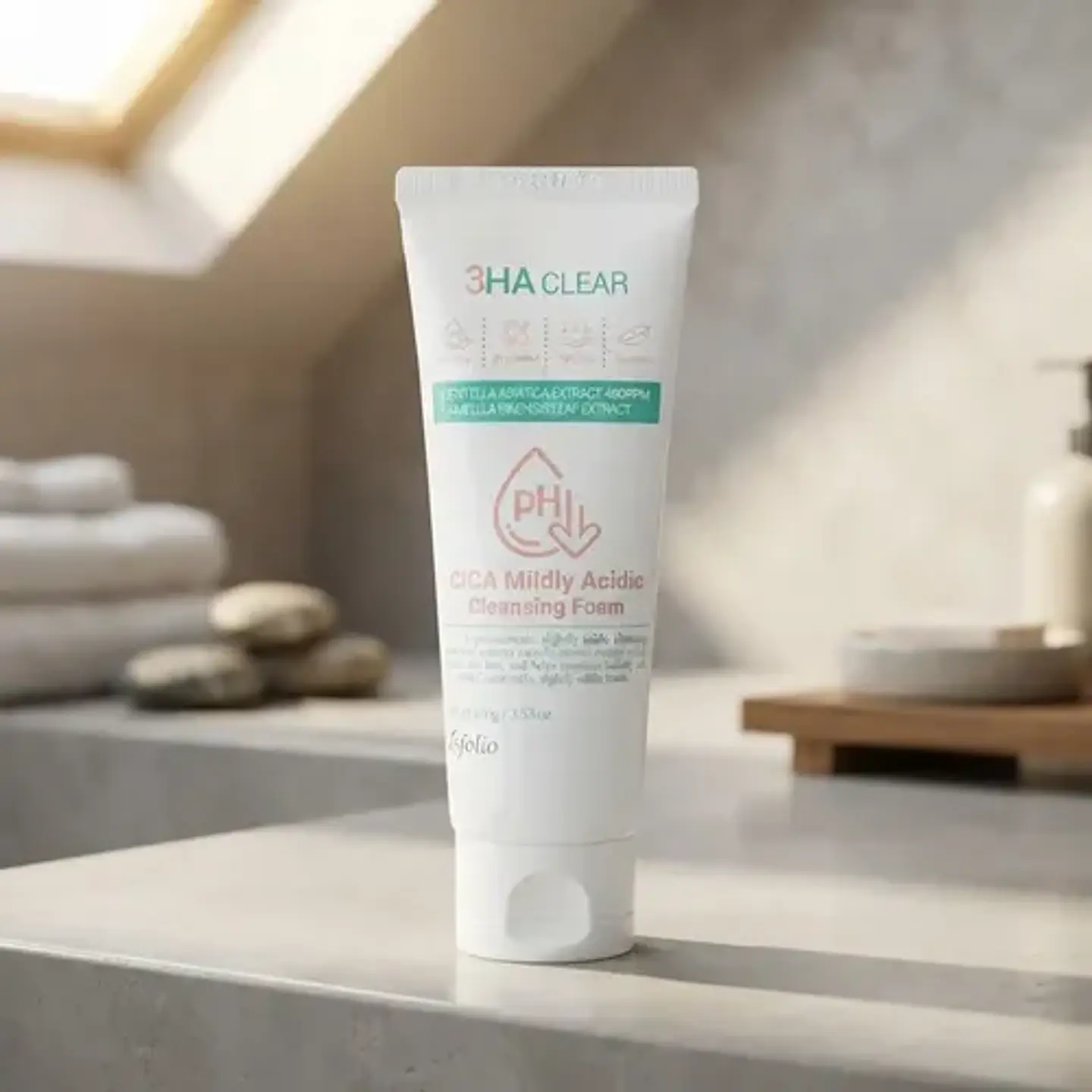 3ha Clear Cica Mildly Acidic Cleansing Foam 100g 3