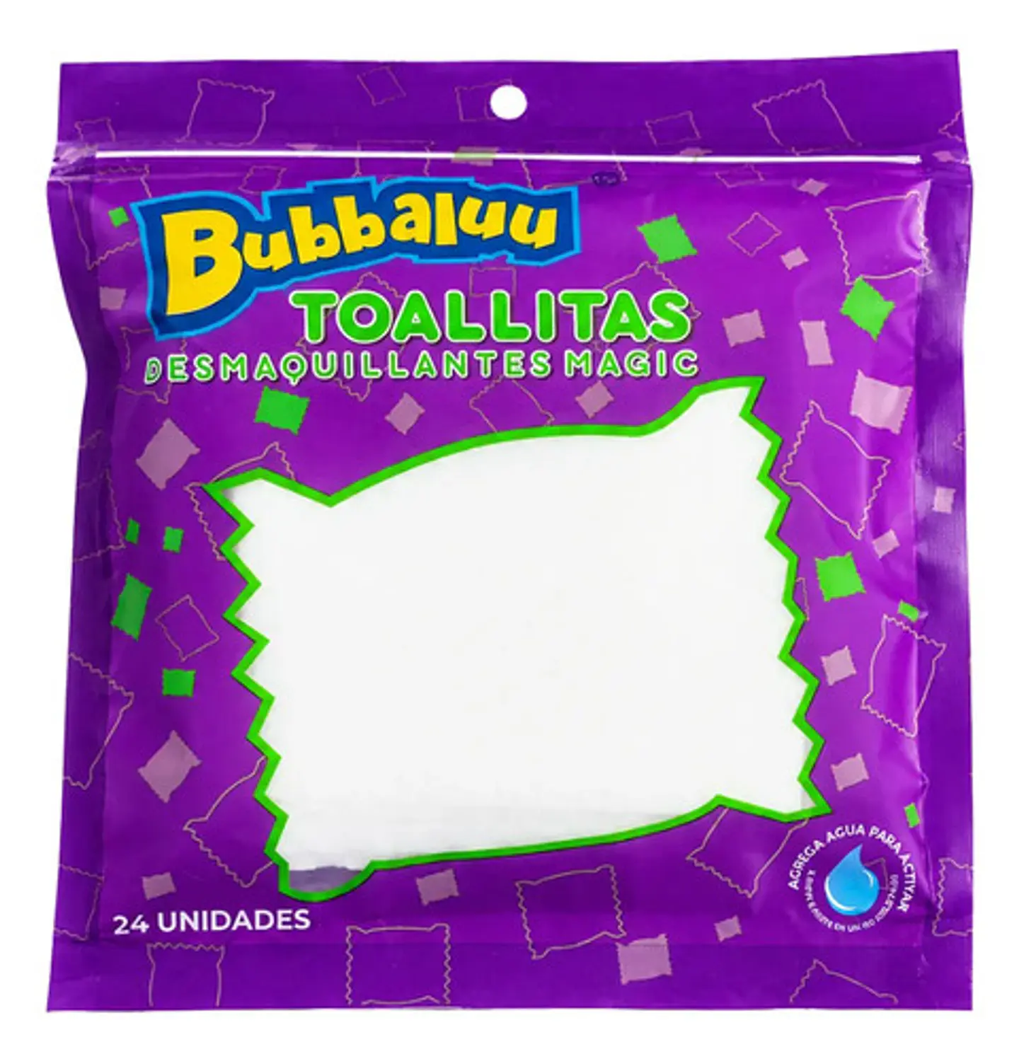 Toallas Desmaquillantes Faciales Bubbaluu Magic 24un 7