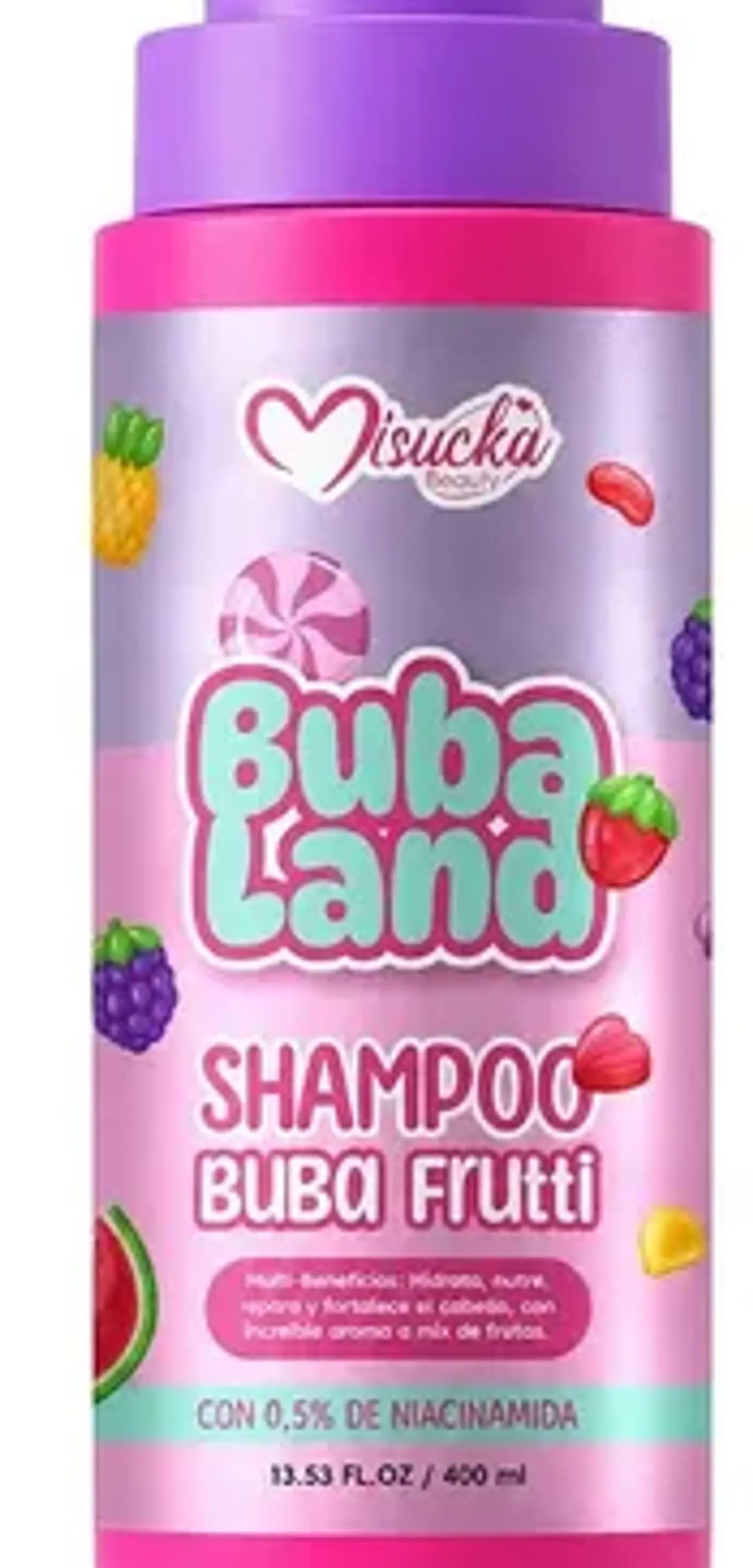 Shampoo Misucka Buba Land Buba Frutti 400ml Niacinamida 1