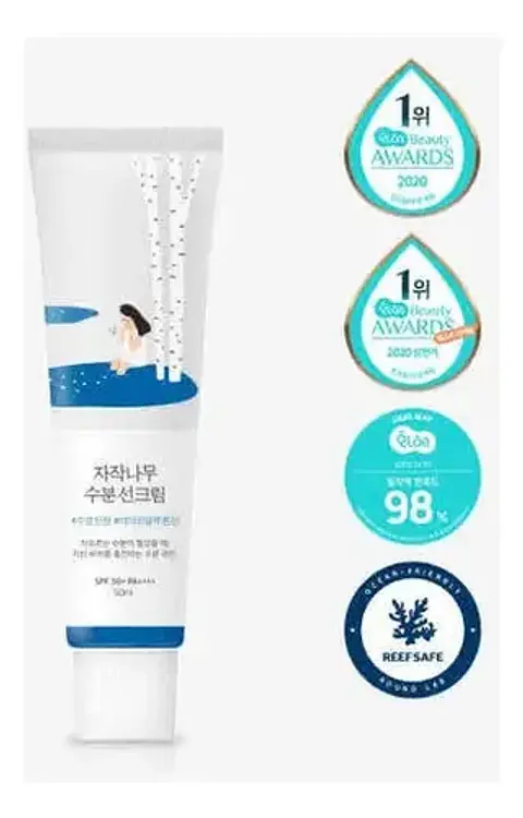 ROUND LAB Birch Moisturizing UV Sunscreen 50ml Calmante Hidratante Para Piel Sensible
