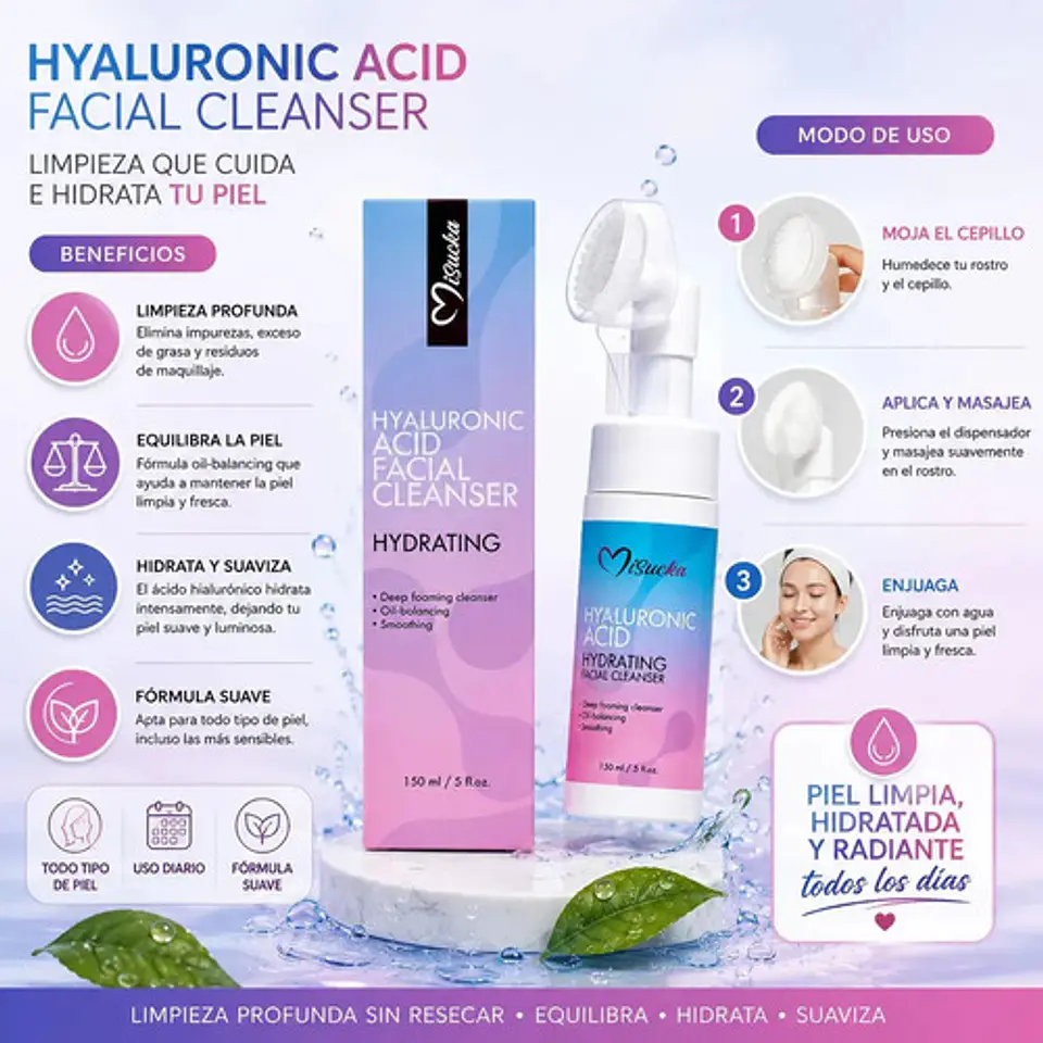 Hyaluronic Acid Facial Cleanser Misucka 3