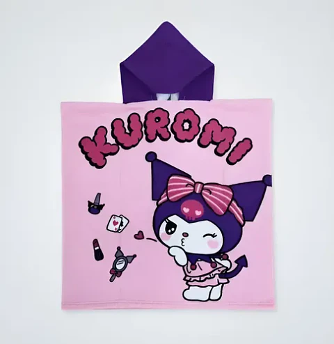 Toalla Infantil Con Capucha Hello Kitty / Kuromi