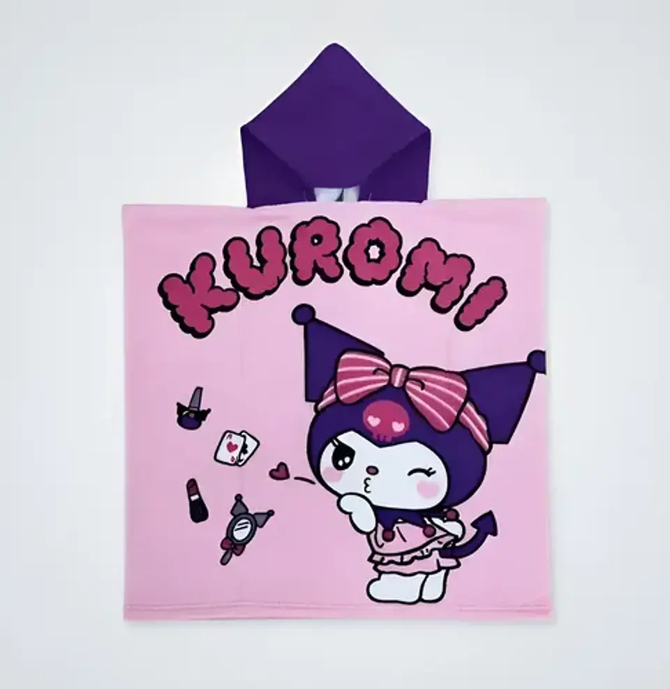 Toalla Infantil Con Capucha Hello Kitty / Kuromi 1