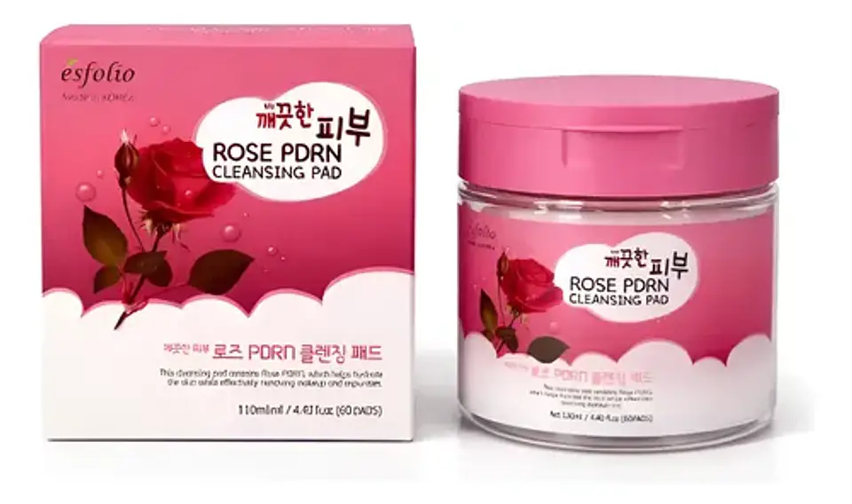 Esfolio Rose Pdrn Cleansing Pad 60 Unidades 130ml 1
