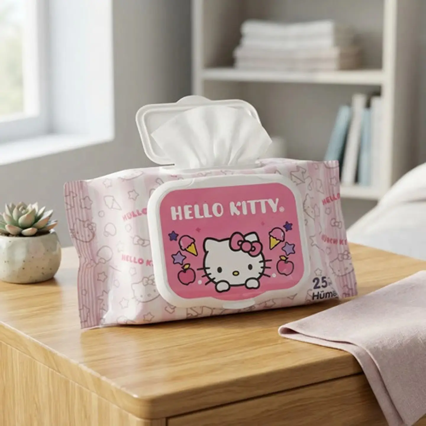 Toallitas Húmedas Hello Kitty Rosadas 25 Unidades 2