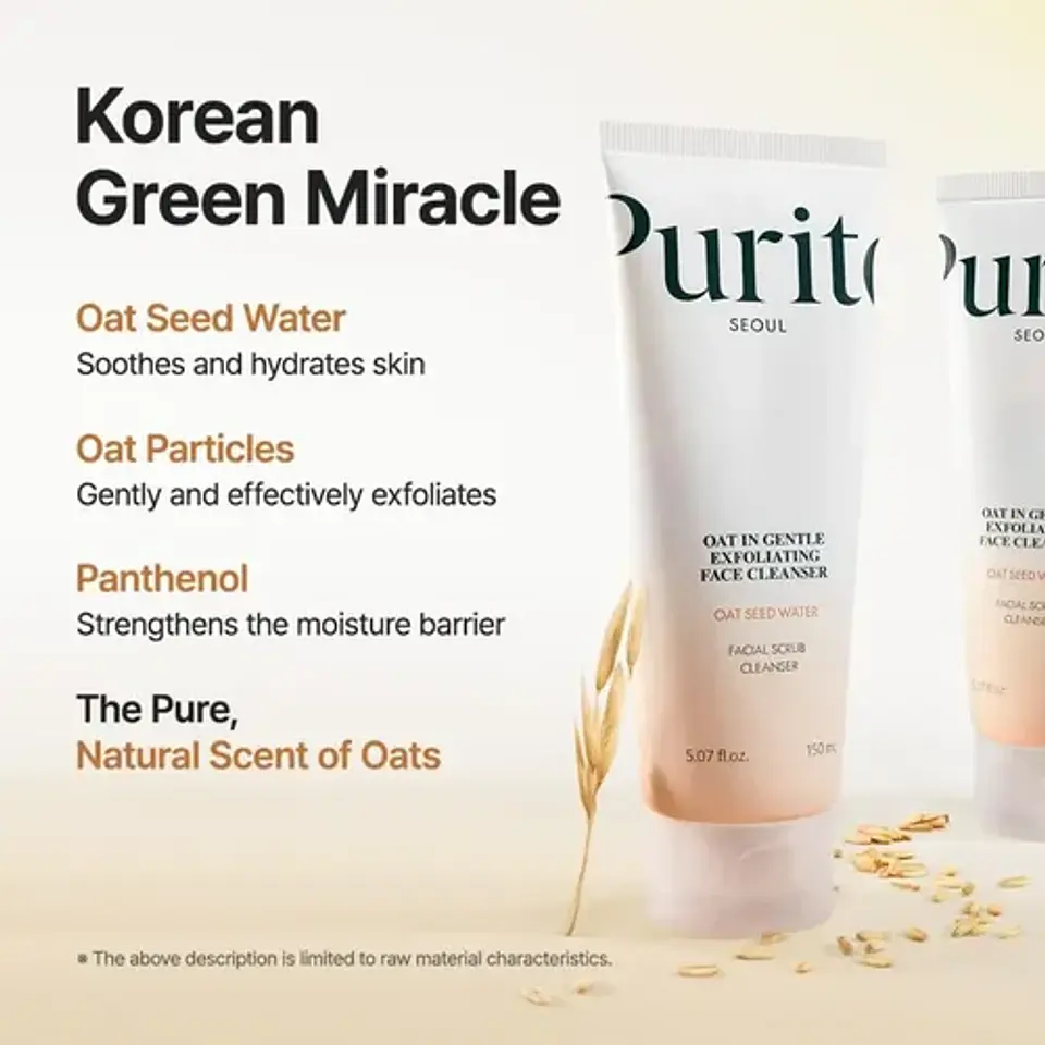 Purito Oat In Gentle - Jabón Exfoliante Facial 150ml 3