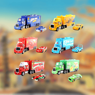 Personajes de Película Cars con Camion de Transporte (Encargo) - Hudson, Francesco, Chick...