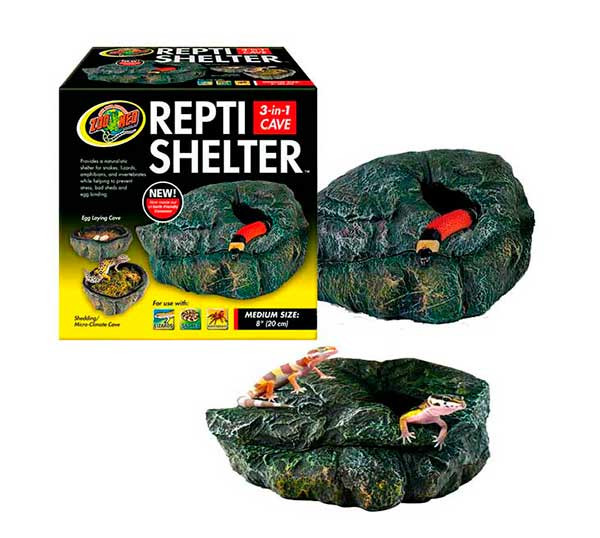 ReptiShelter Cueva 3 en 1 Shelter Zoo med Medium