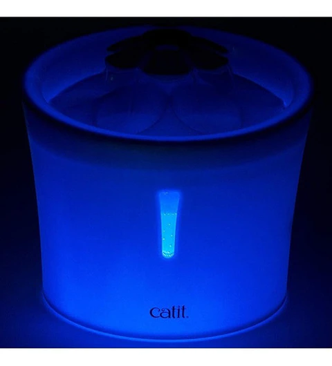 Fuente de agua bebedero Catit 2.0 Flor con Led