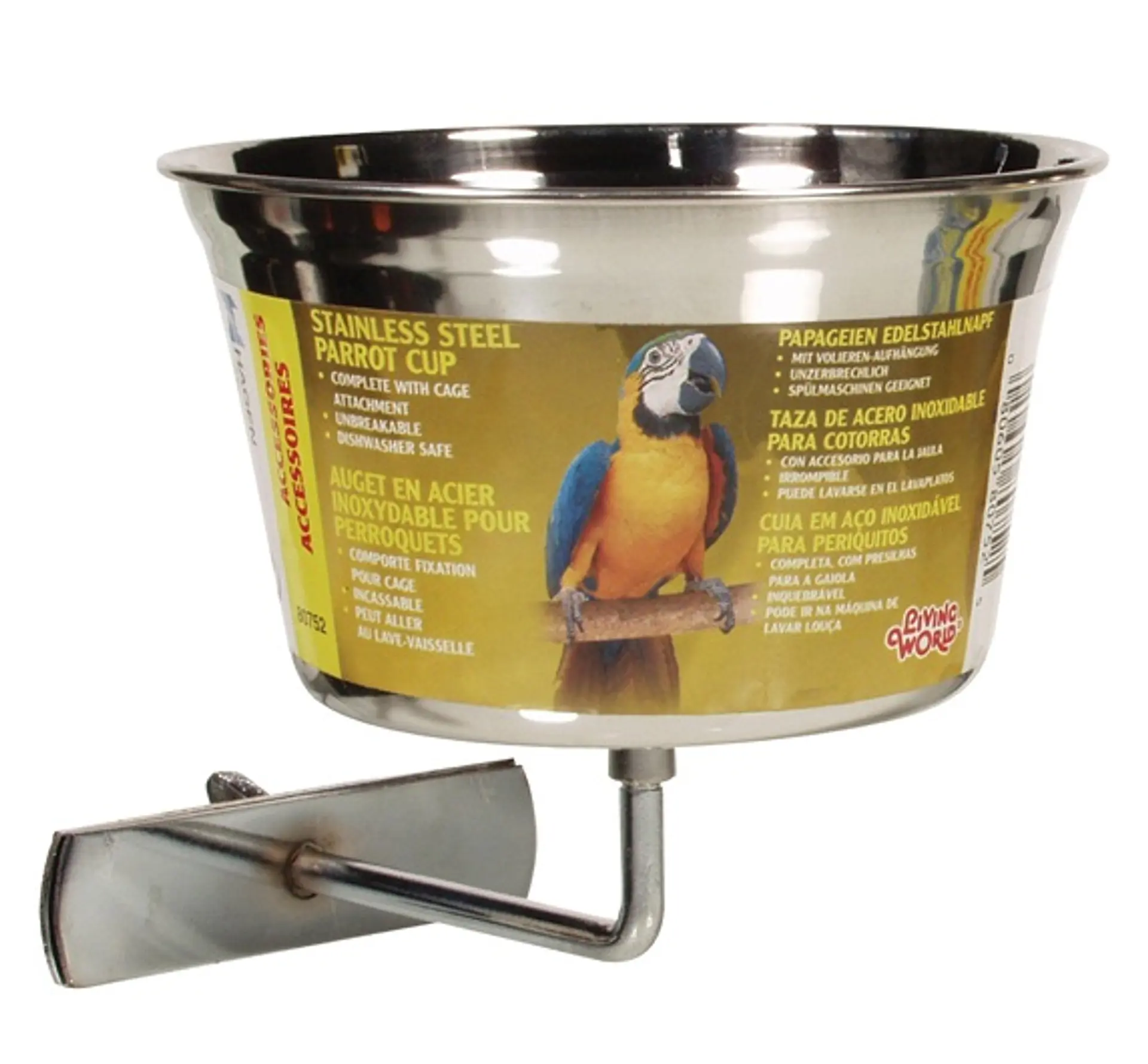 Comedero grande acero inoxidable Loros 1