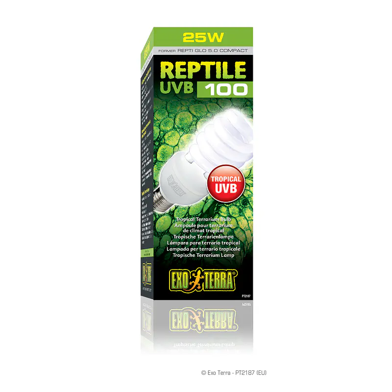 Ampolleta UVB para terrario de reptiles tropicales