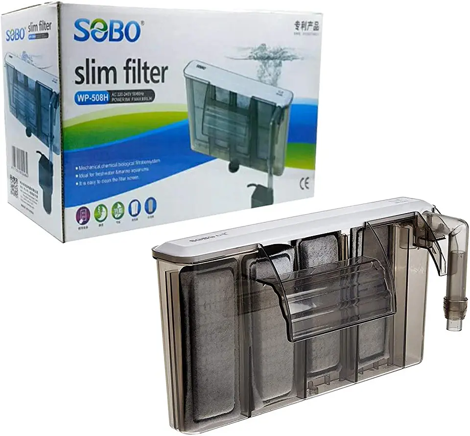 Filtro cascada delgado con bomba interior Sobo 1