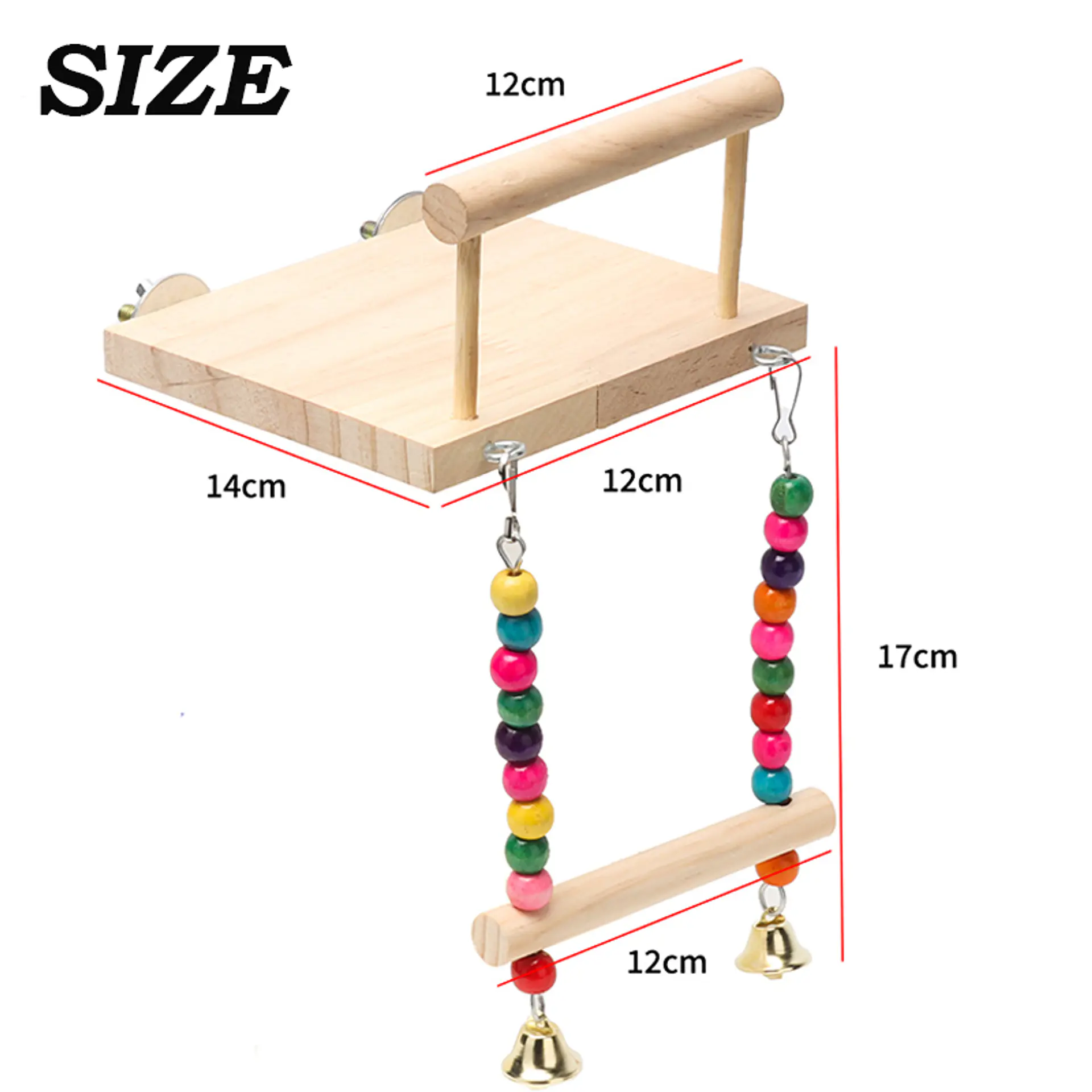 Repisa con Columpio para aves 2
