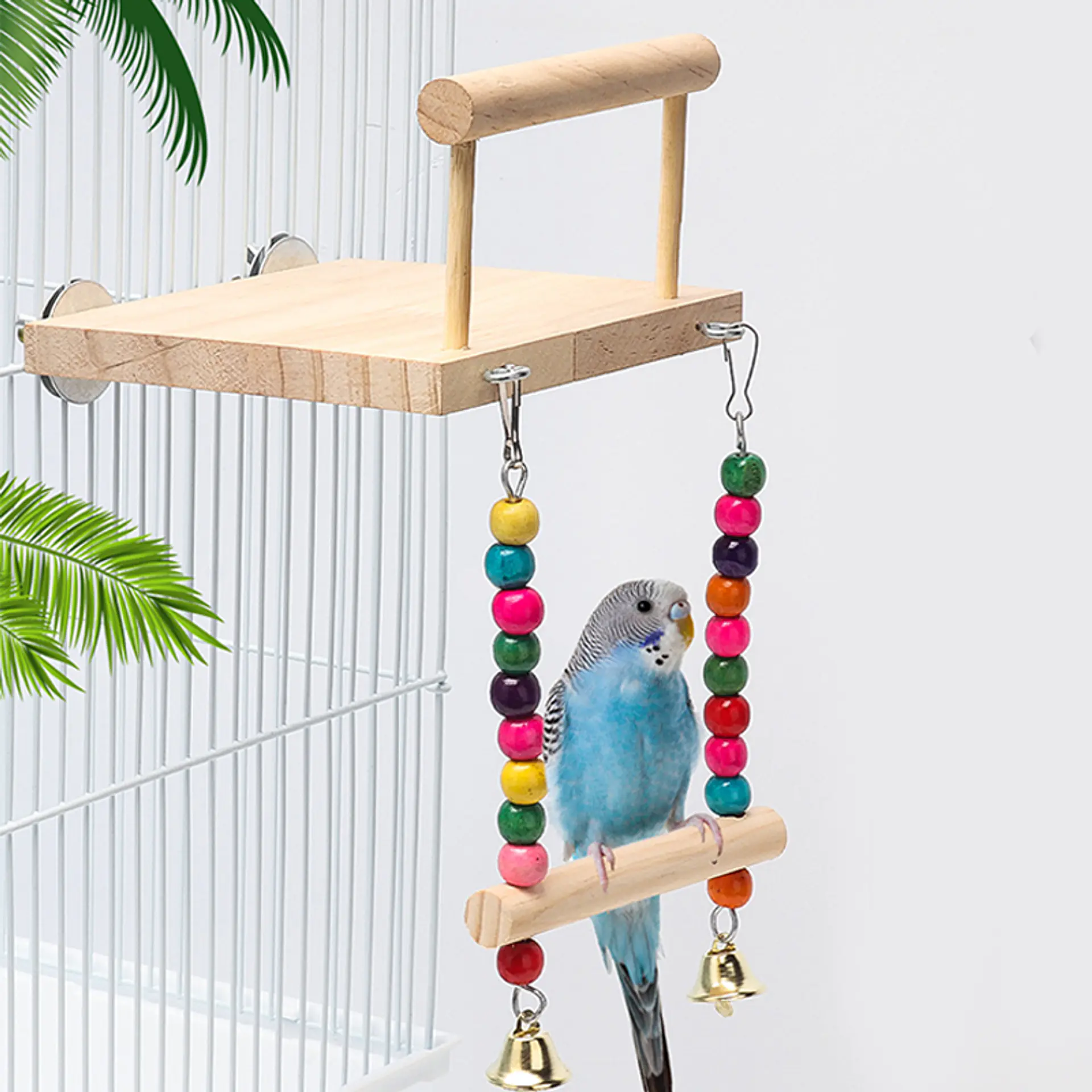 Repisa con Columpio para aves 4