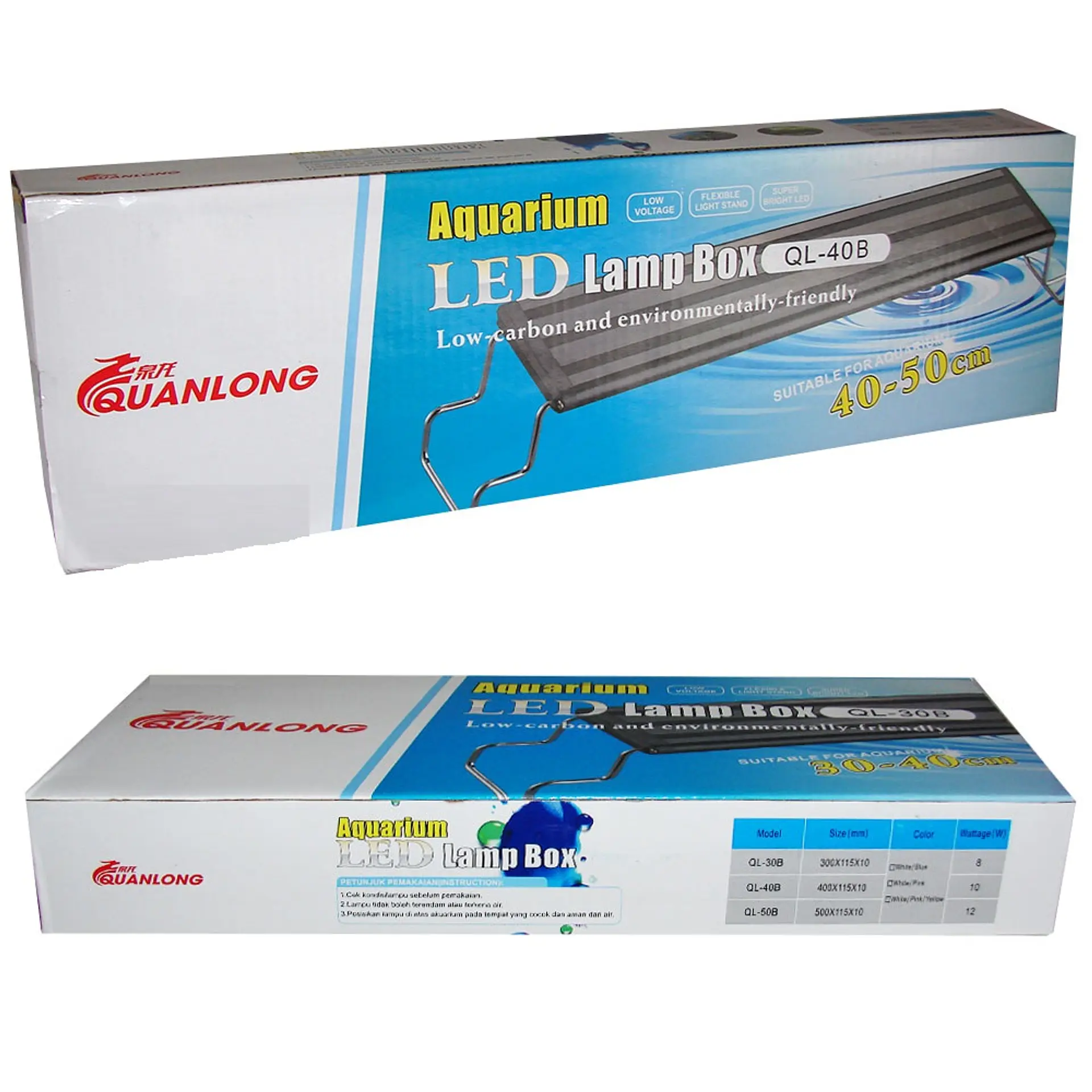 Lampara Led acuario Quanlong Blanco-Azul QL-B 1