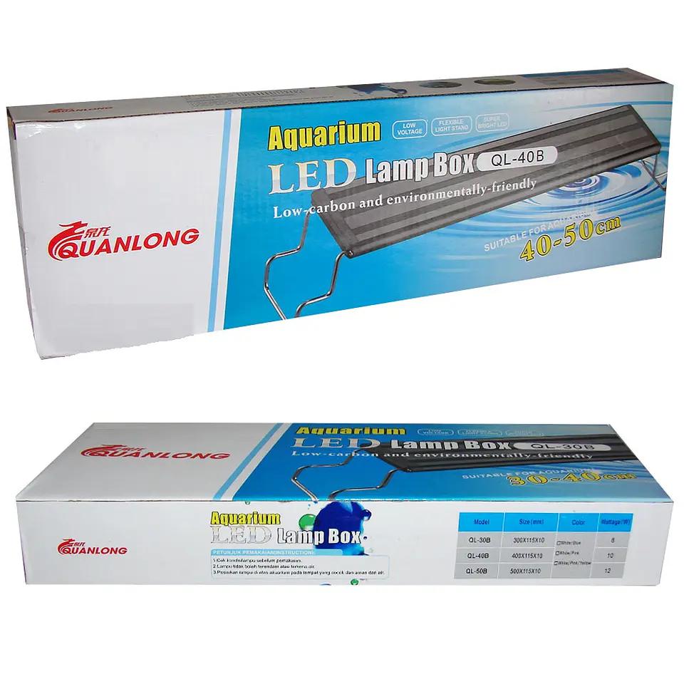 Lampara Led acuario Quanlong Blanco-Azul QL-B 1