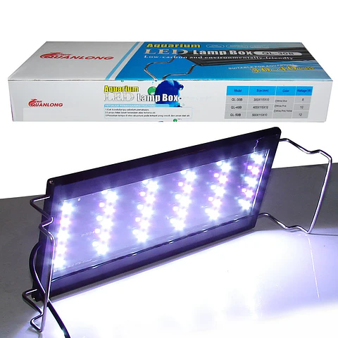 Lampara Led acuario Quanlong Blanco-Azul QL-B