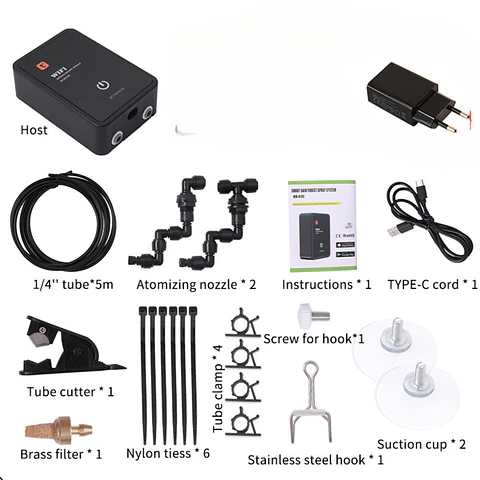 Sistema de lluvia rociador con control remoto WiFi