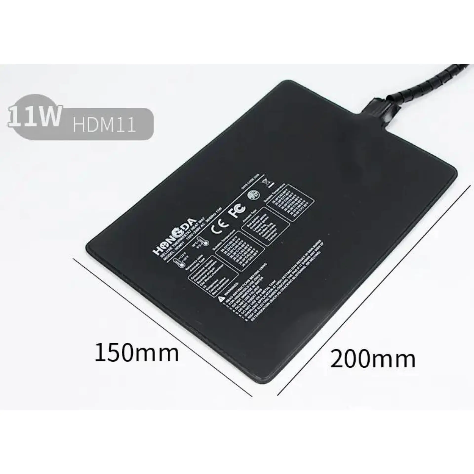 Placa calefactora impermeable con termostato 11w 15x20 cm 1