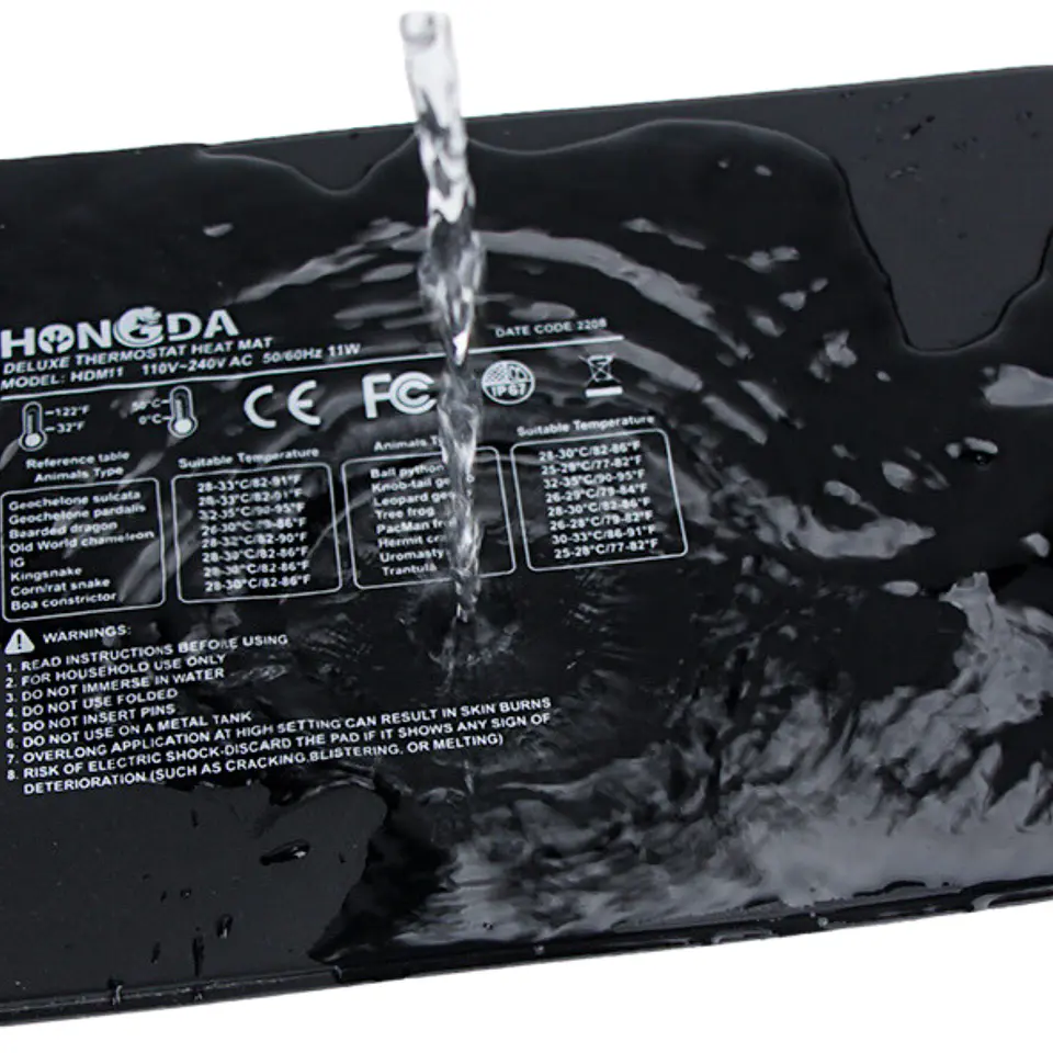 Placa calefactora impermeable con termostato 11w 15x20 cm 3