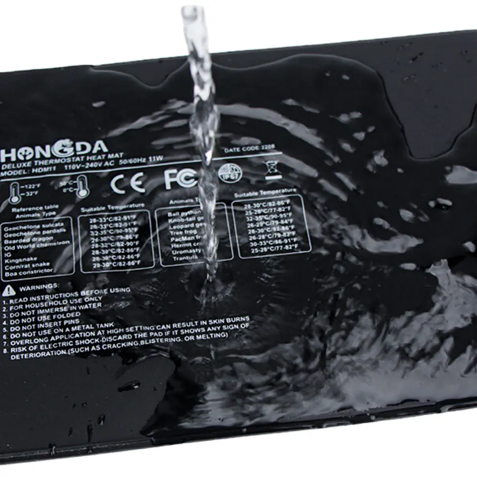 Placa calefactora impermeable con termostato 23w 20x30 cm 3
