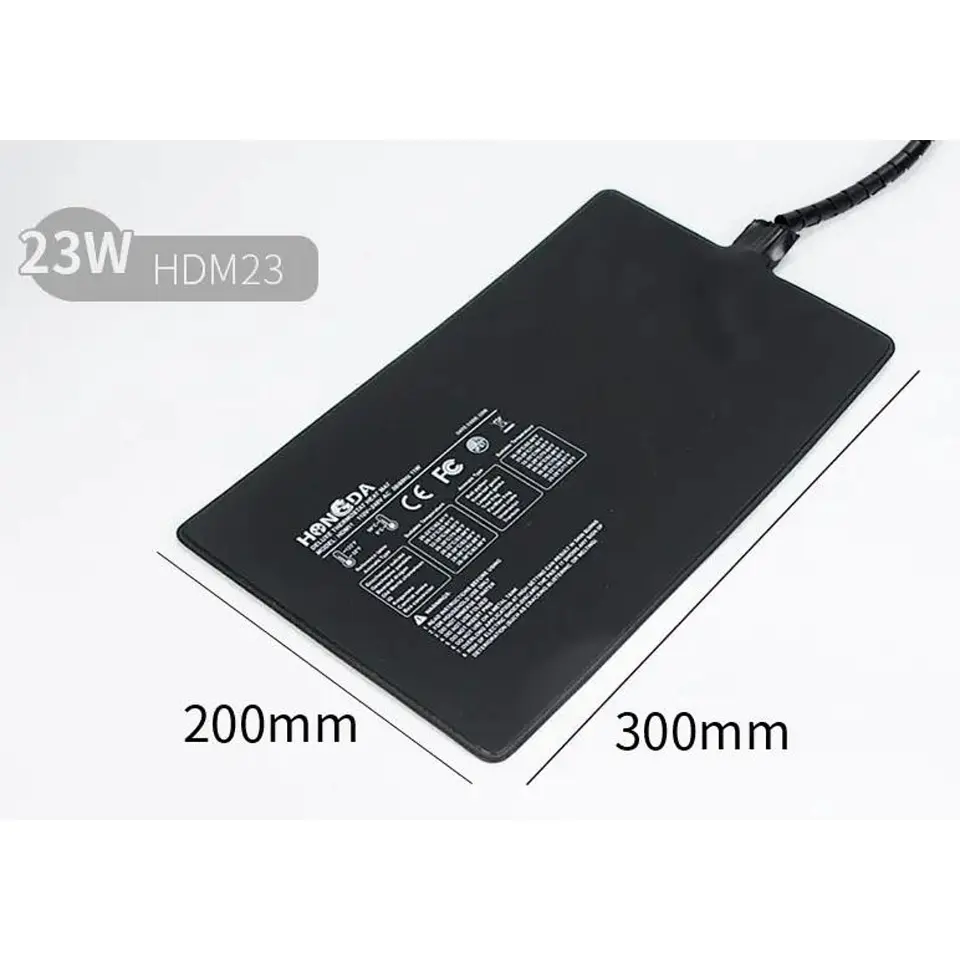 Placa calefactora impermeable con termostato 23w 20x30 cm 1
