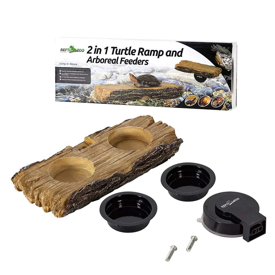 2 en 1 plataforma para tortugas o repisa para alimentar 1