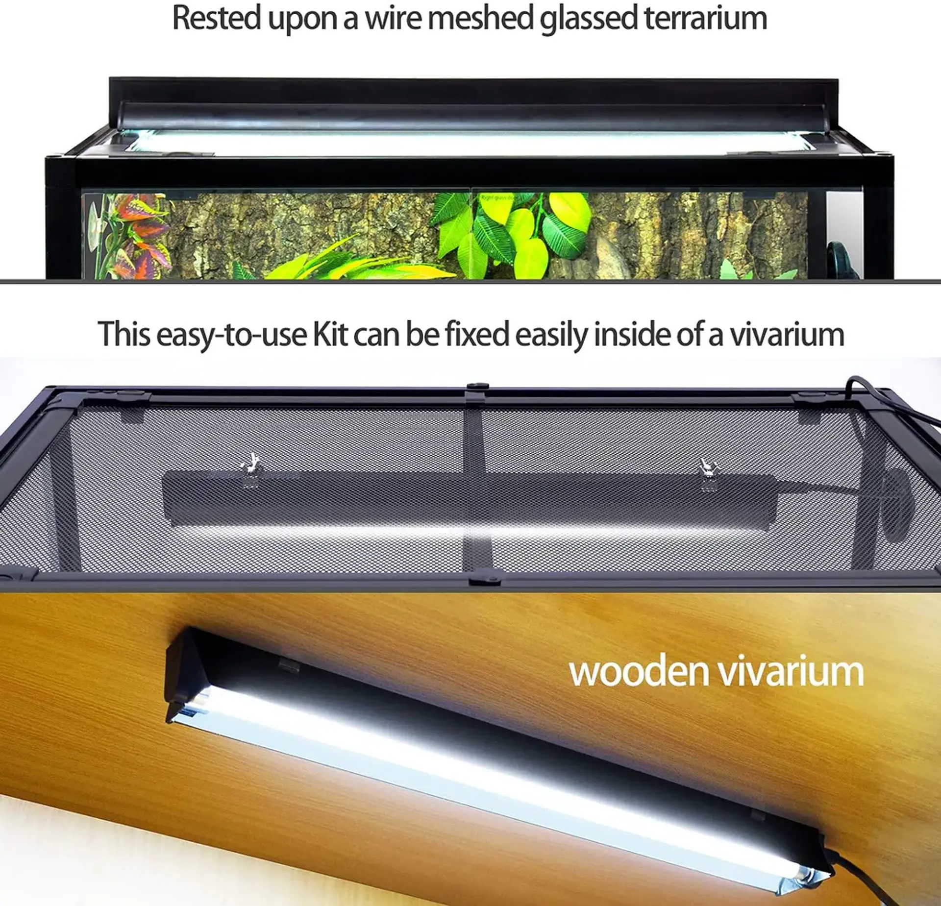 Kit de iluminación REPTI ZOO campana más tubo UVB Desértico 10.0 T5 24w 3
