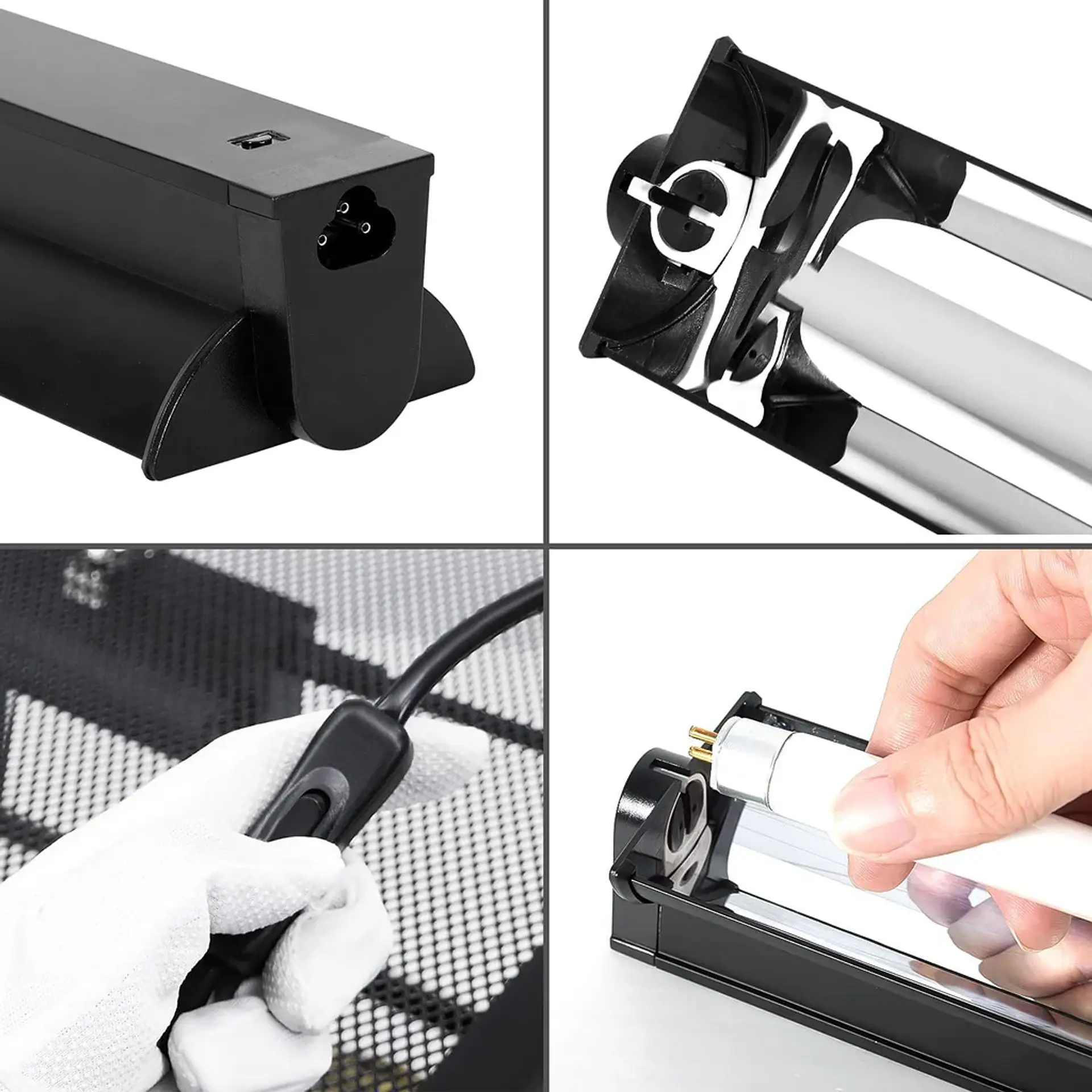 Kit de iluminación REPTI ZOO campana más tubo UVB Desértico 10.0 T5 24w 4