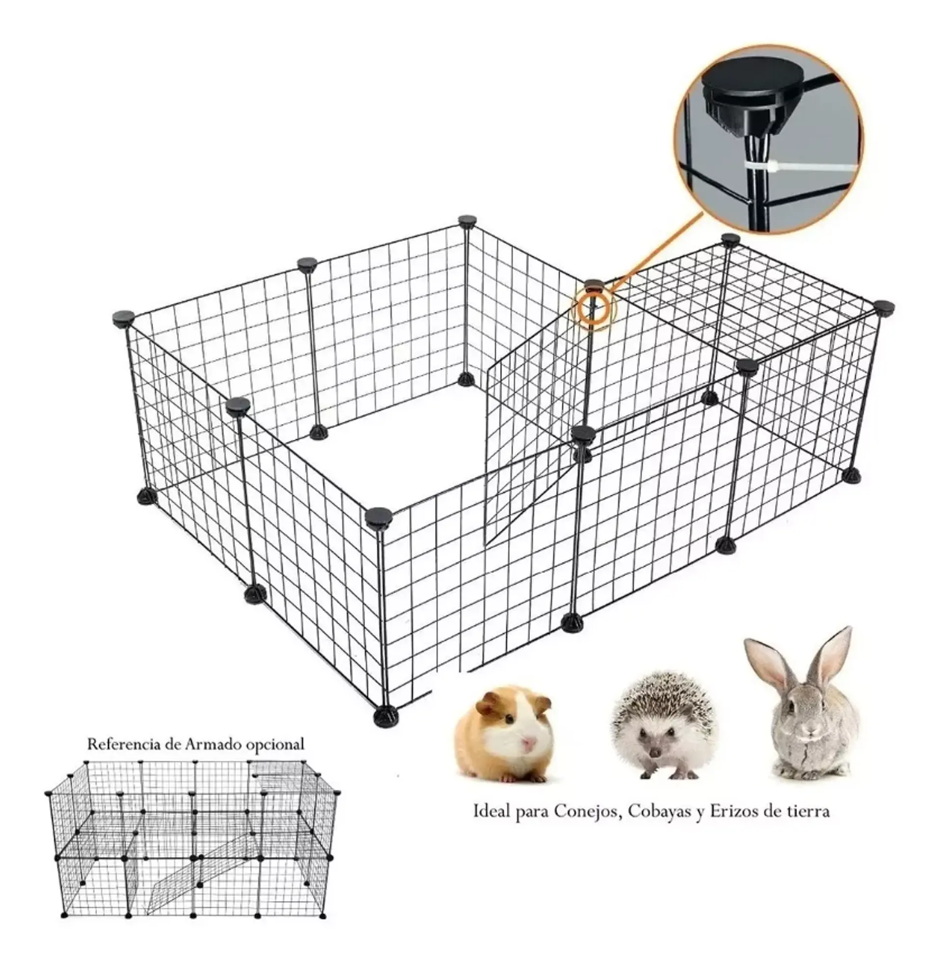 Corral Armable para Mascotas Pequeñas 36 Paneles 7