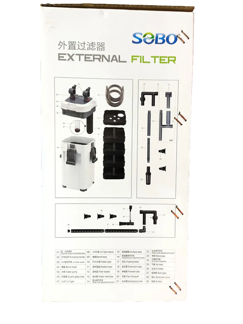 FILTRO EXTERNO 1500L/H Sobo 15w 3