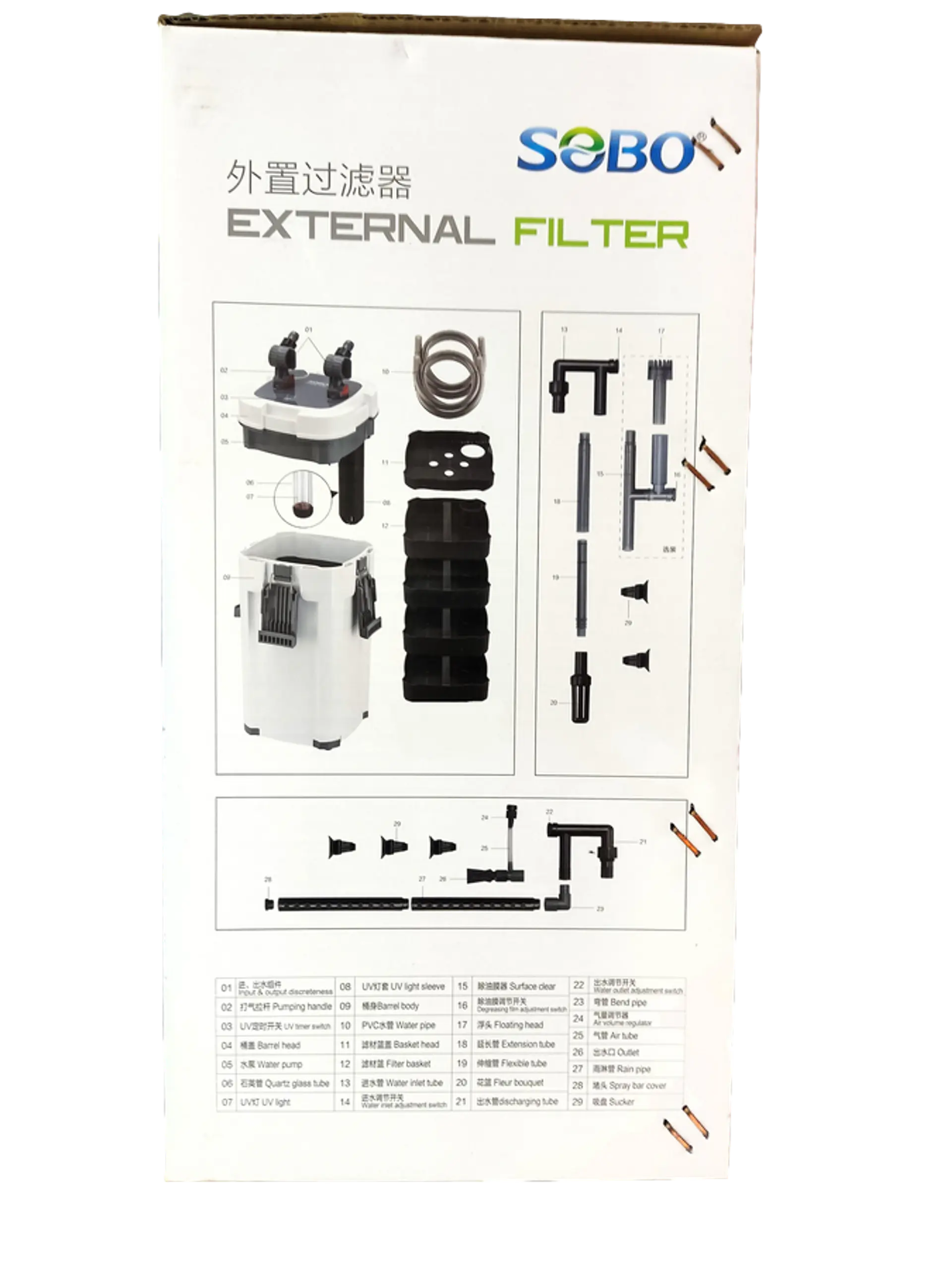 FILTRO EXTERNO 1800L/H Sobo 18w 3