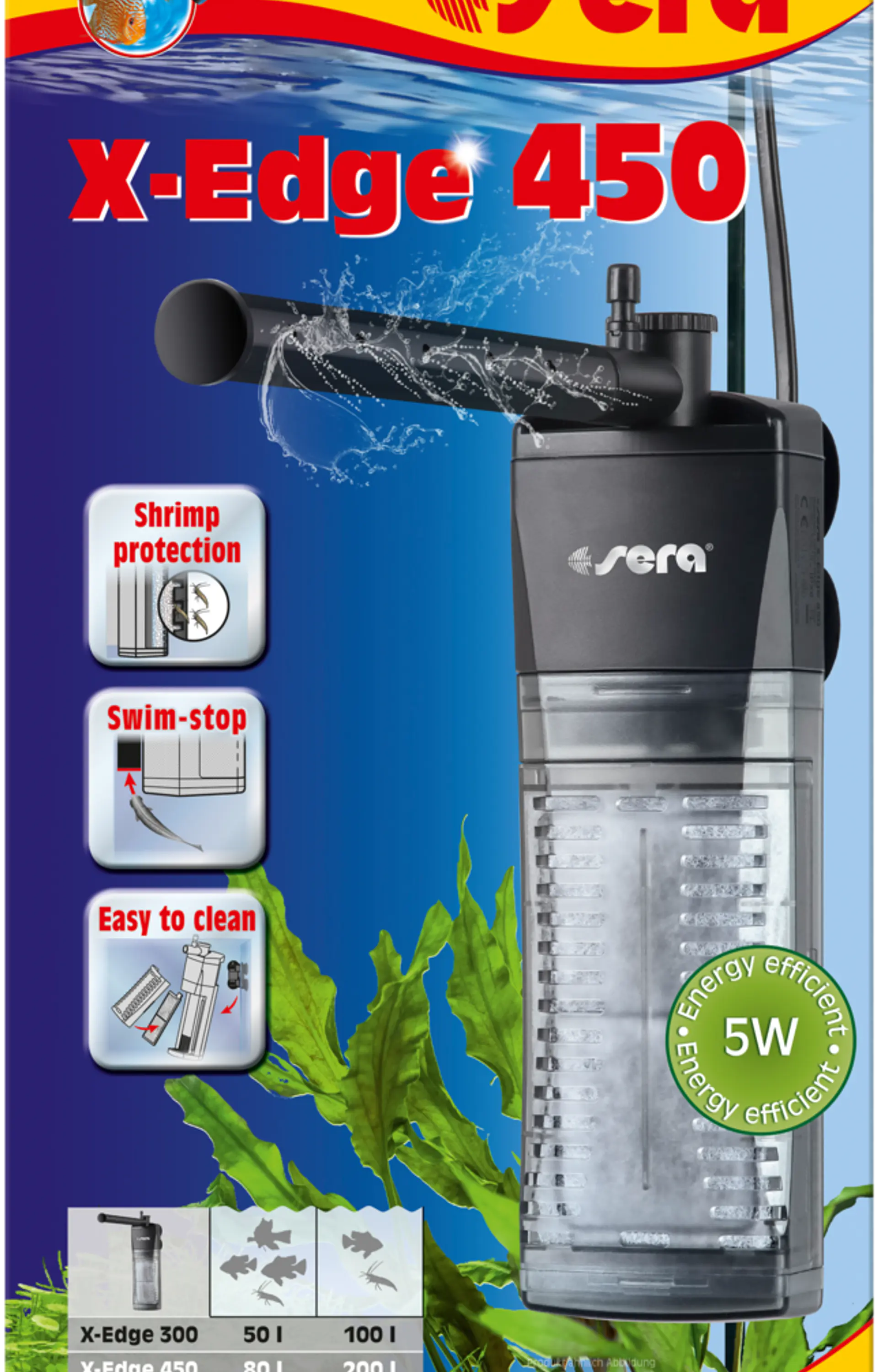 Sera X-Edge 450 filtro de esquina 1