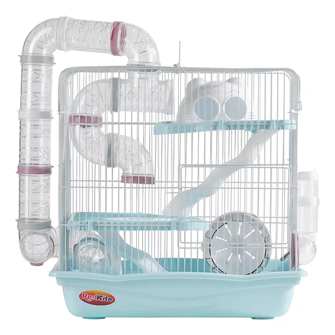 Jaula hamster 3 pisos con tubos 