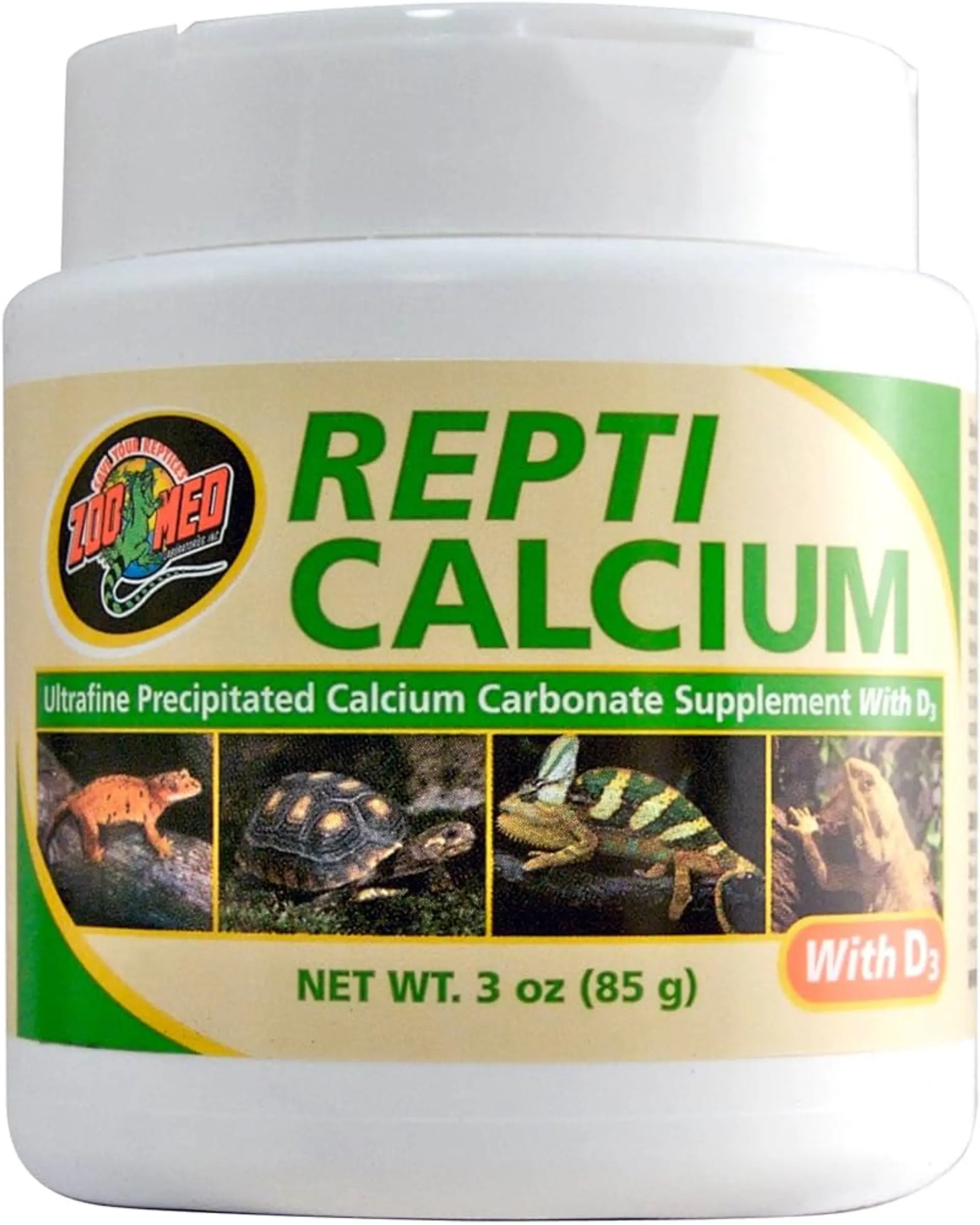 Calcio reptil con D3 Zoomed 85 gramos 1
