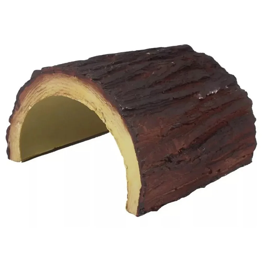 Escondite Tronco Corteza Terrario Reptiles Tortuga U Otros
