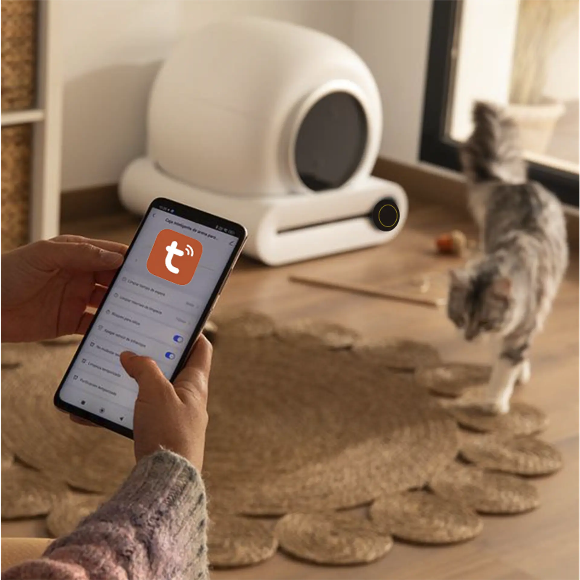 Arenero gato Smart con aplicación 7