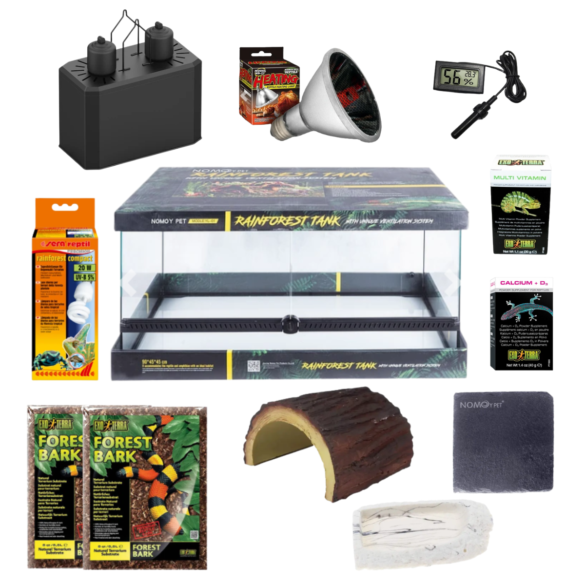 Kit completo Tortuga de tierra Chelonoidis carbonaria