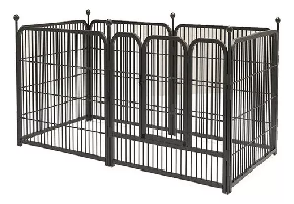 Corral plegable de acero 6 piezas 60*70 cm