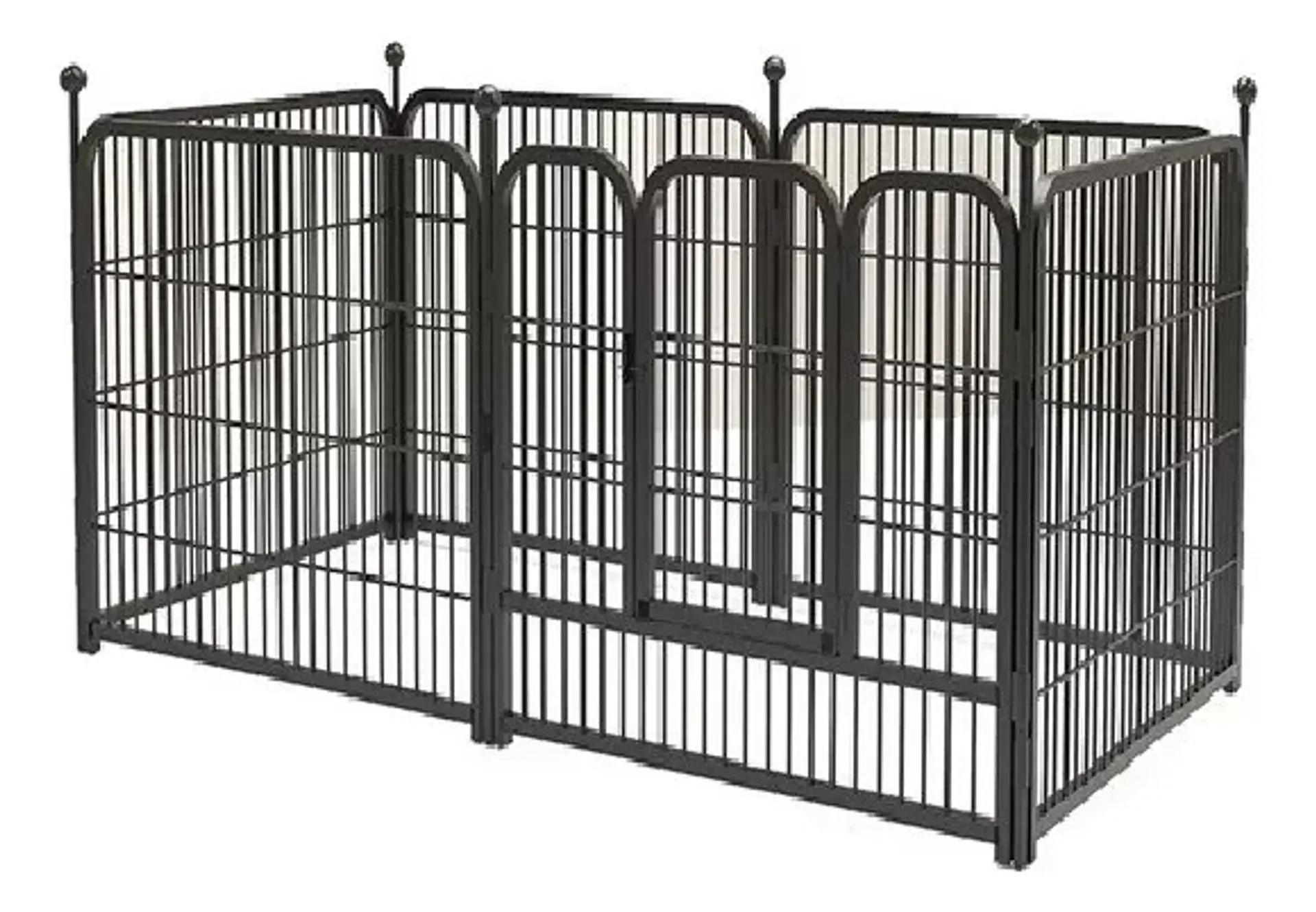 Corral plegable de acero 6 piezas 80*90 cm 1