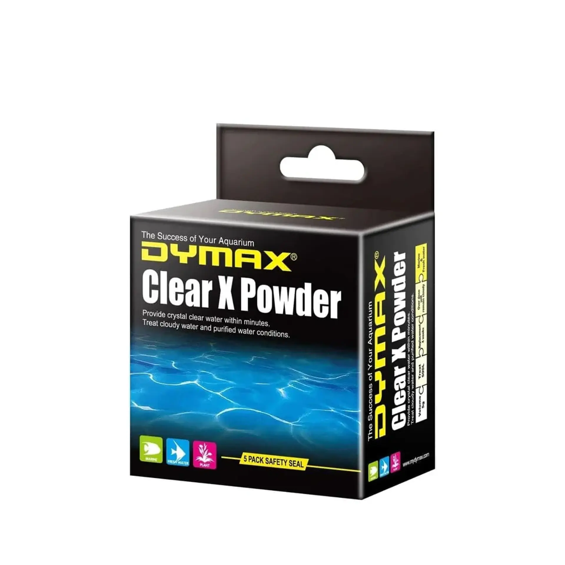Dymax Clear X Powder Aclarador De Agua Acuarios Premium 1